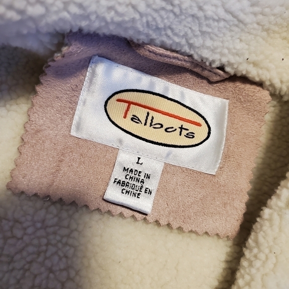 Talbots Powder Pink Suede Like Look Vest Size Large - Picture 3 of 9